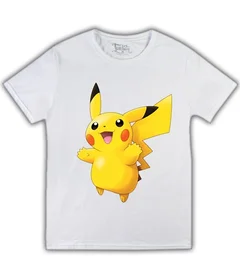 Прикольные футболки: Покемон радостный на белой